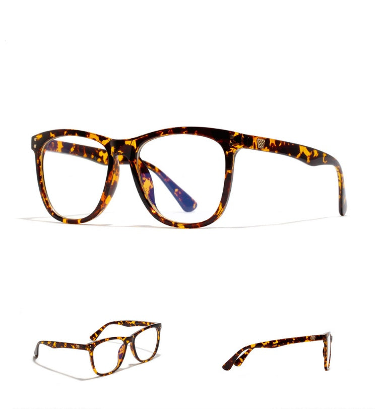 8971 anti-blue light mirror male black frame art glasses female