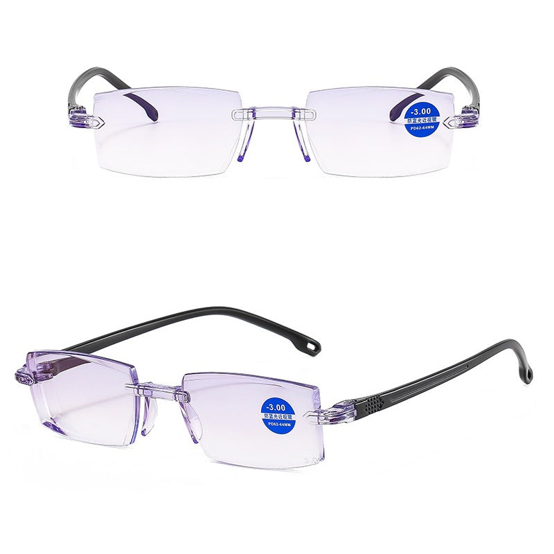 Diamond Cut Reading Glasses with Blue Light Filter - 2 Pack