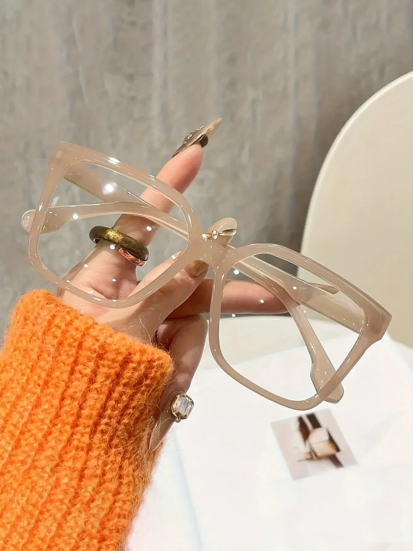 1Pc/2Pcs/3Pcs/4Pcs Elegant, Simple and Stylish Geometric Glasses with Transparent Lenses, Suitable for Daily Office Reading