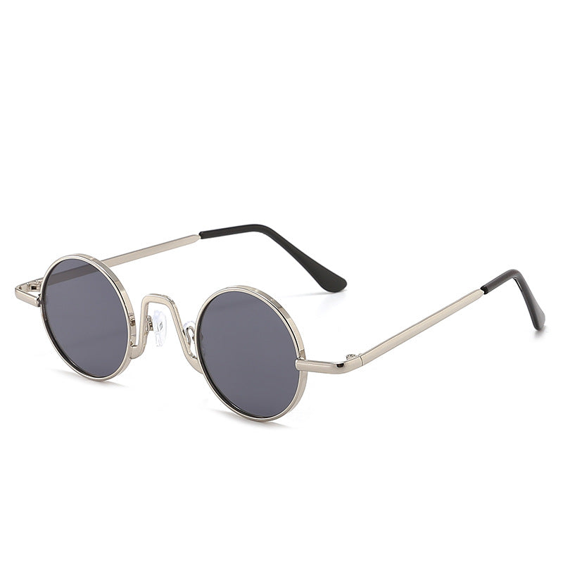 Retro Round Frame Sunglasses - Hip Hop Style