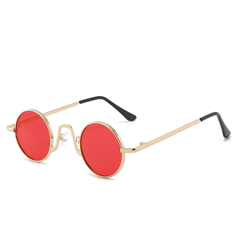 Retro Round Frame Sunglasses - Hip Hop Style