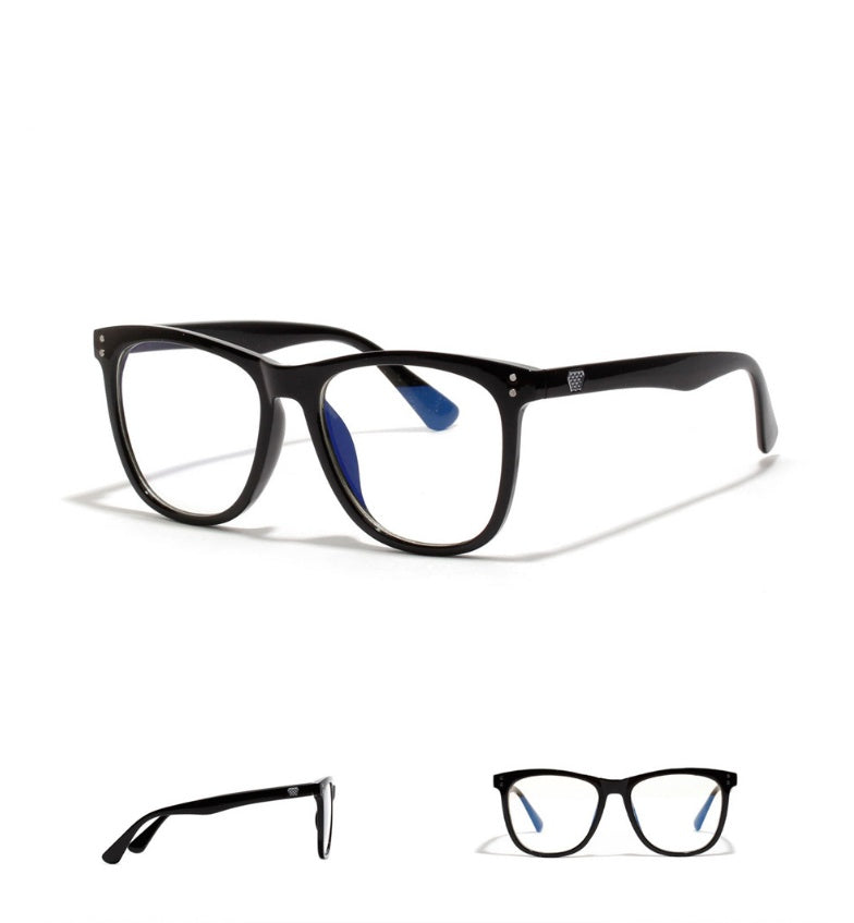 8971 anti-blue light mirror male black frame art glasses female