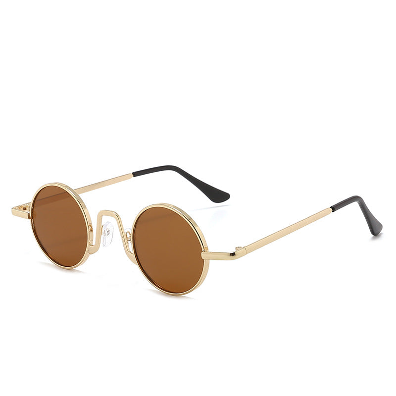 Retro Round Frame Sunglasses - Hip Hop Style