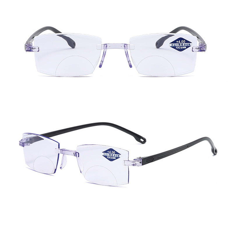 Diamond Cut Reading Glasses with Blue Light Filter - 2 Pack