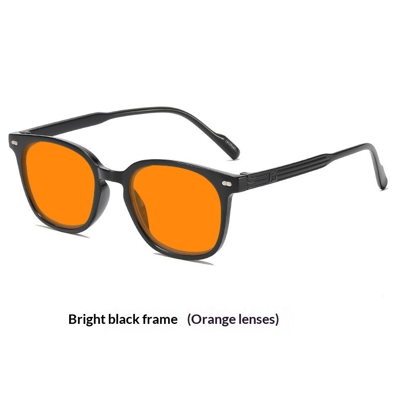 Retro-style Night Vision Blue Light Blocking Glasses, Unisex, Full-rimmed.