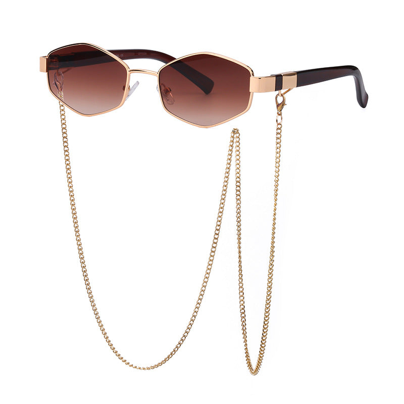 Women's Fashion Chain Sunglasses - Korean Style