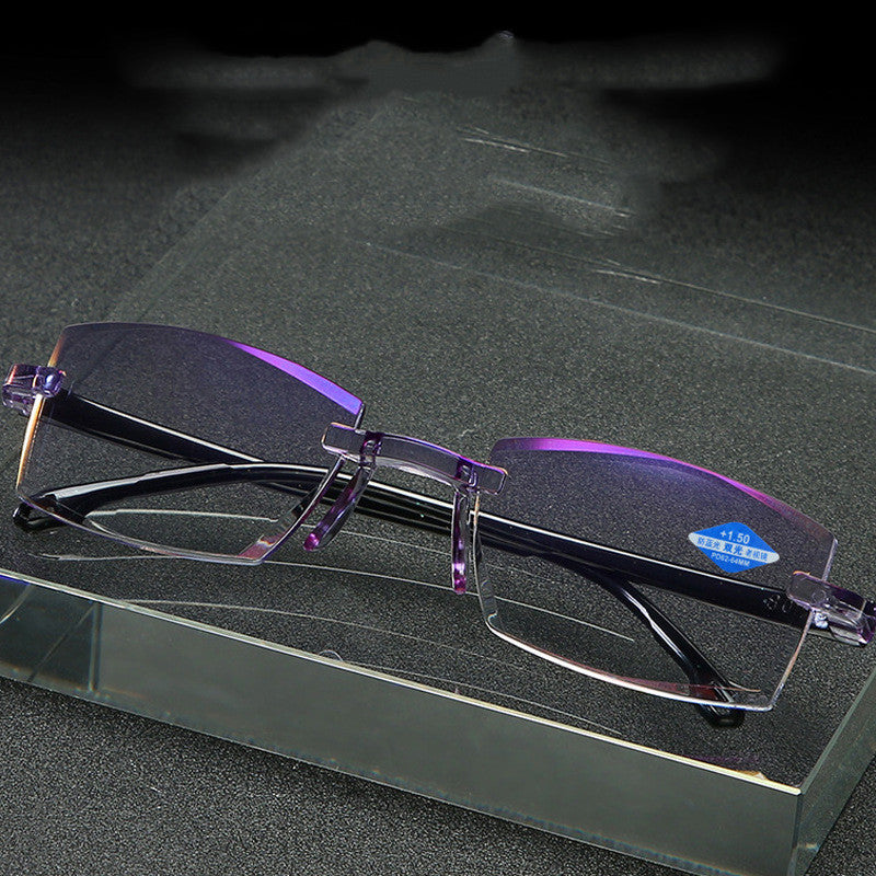 Diamond Cut Reading Glasses with Blue Light Filter - 2 Pack