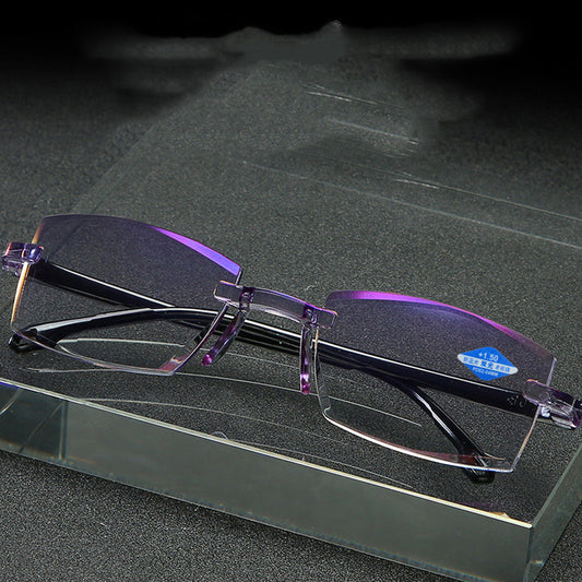 Diamond Cut Reading Glasses with Blue Light Filter - 2 Pack