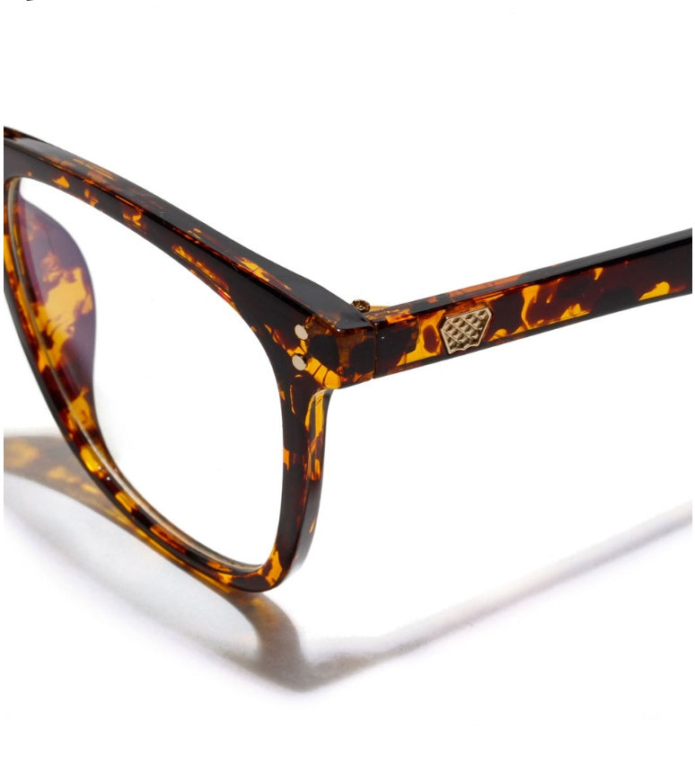 8971 anti-blue light mirror male black frame art glasses female