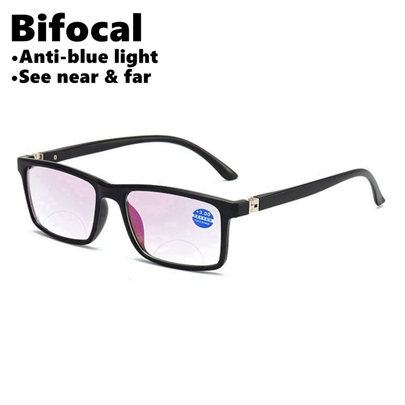 Bifocal Reading Glasses with Blue Light Filter - PC Frame