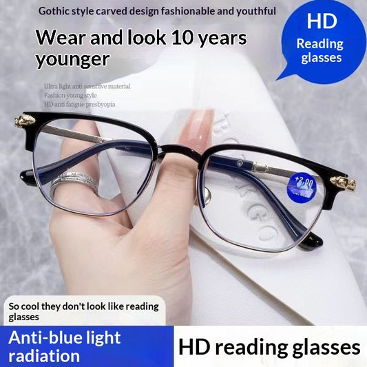High-End Large-Framed Blue-Light-Blocking Glasses For Middle-Aged And Senior Men