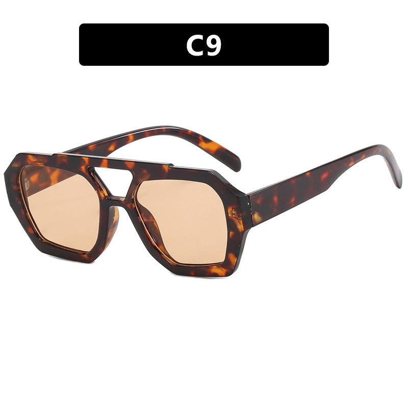 Leopard Print Oversized Sunglasses - Beach & Vacation