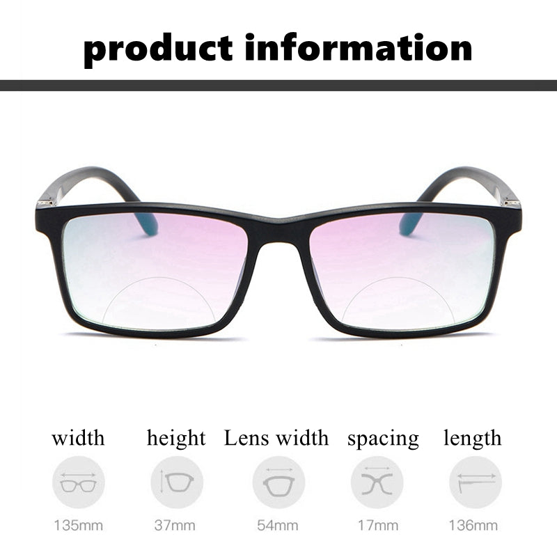 Bifocal Reading Glasses with Blue Light Filter - PC Frame