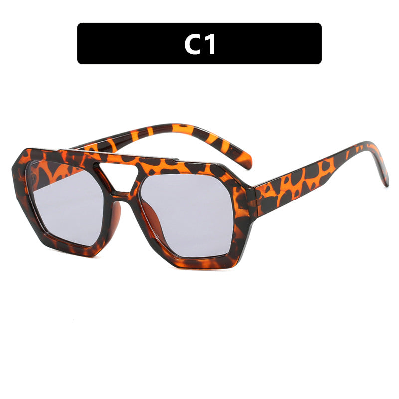 Leopard Print Oversized Sunglasses - Beach & Vacation