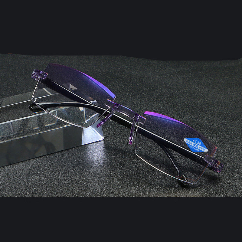 Diamond Cut Reading Glasses with Blue Light Filter - 2 Pack