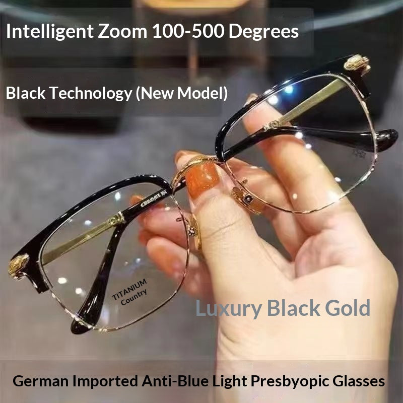 High-End Large-Framed Blue-Light-Blocking Glasses For Middle-Aged And Senior Men