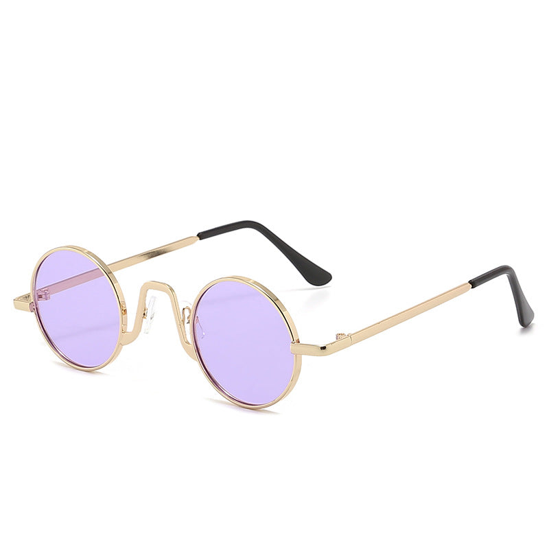 Retro Round Frame Sunglasses - Hip Hop Style