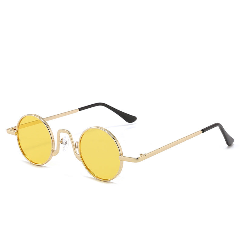 Retro Round Frame Sunglasses - Hip Hop Style