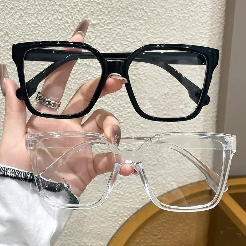 1Pc/2Pcs/3Pcs/4Pcs Elegant, Simple and Stylish Geometric Glasses with Transparent Lenses, Suitable for Daily Office Reading