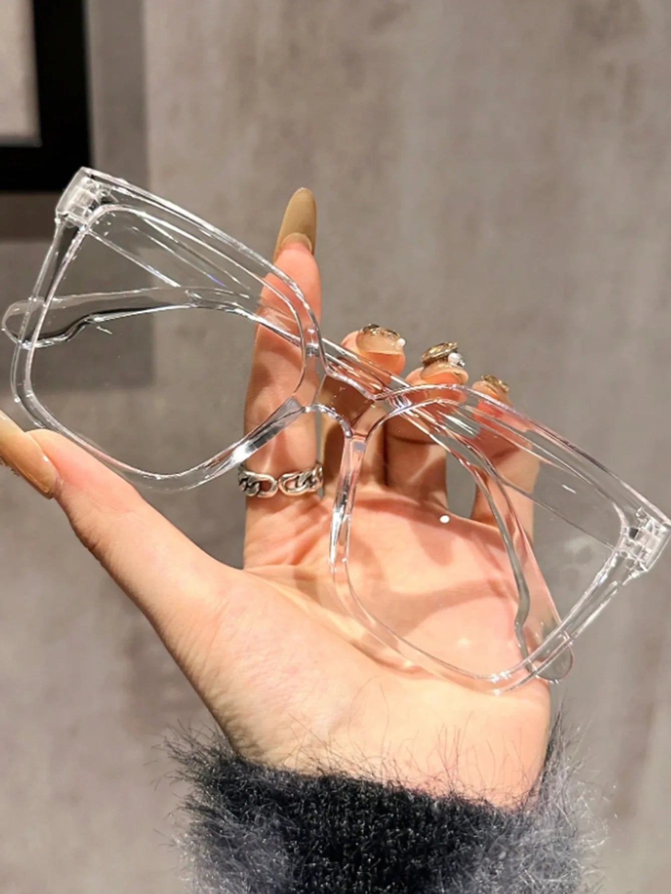 1Pc/2Pcs/3Pcs/4Pcs Elegant, Simple and Stylish Geometric Glasses with Transparent Lenses, Suitable for Daily Office Reading