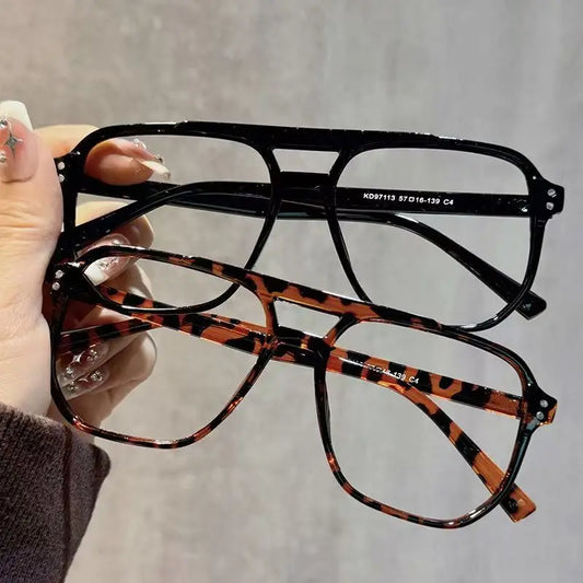 Blue Light Blocking Glasses - Retro Large Frame Square Clear Lens Computer Eyewear