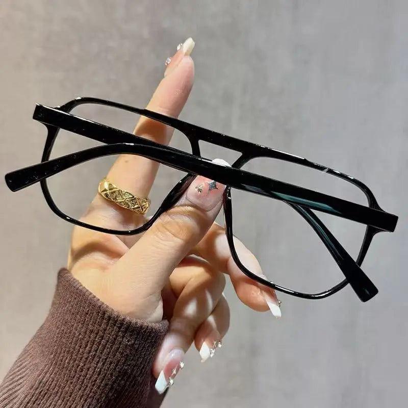 Blue Light Blocking Glasses - Retro Large Frame Square Clear Lens Computer Eyewear