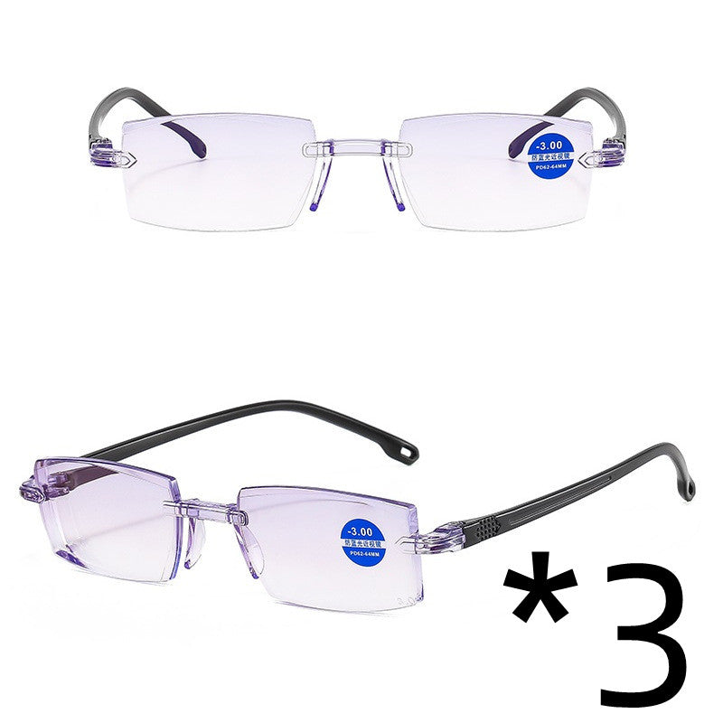 Diamond Cut Reading Glasses with Blue Light Filter - 2 Pack