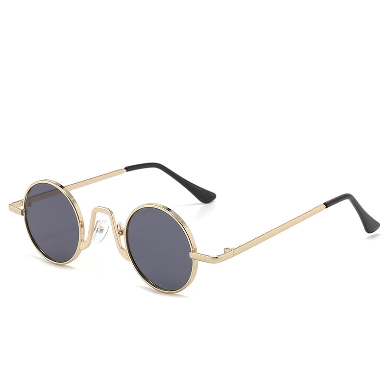 Retro Round Frame Sunglasses - Hip Hop Style
