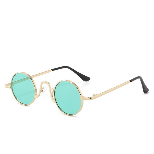 Retro Round Frame Sunglasses - Hip Hop Style