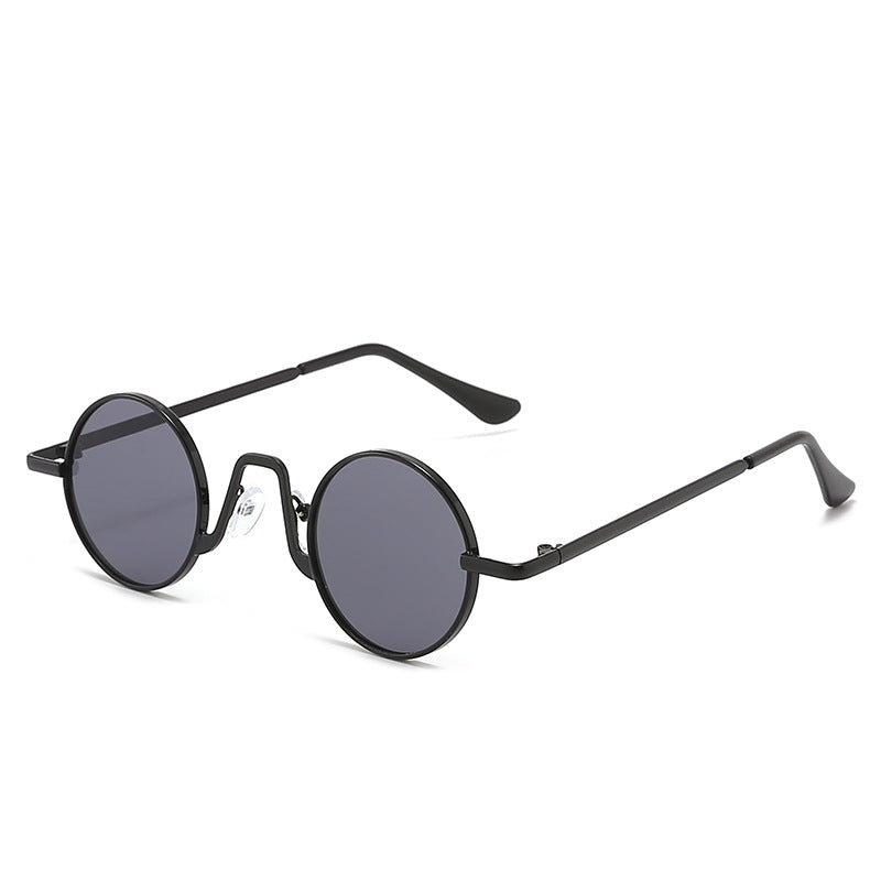 Retro Round Frame Sunglasses - Hip Hop Style