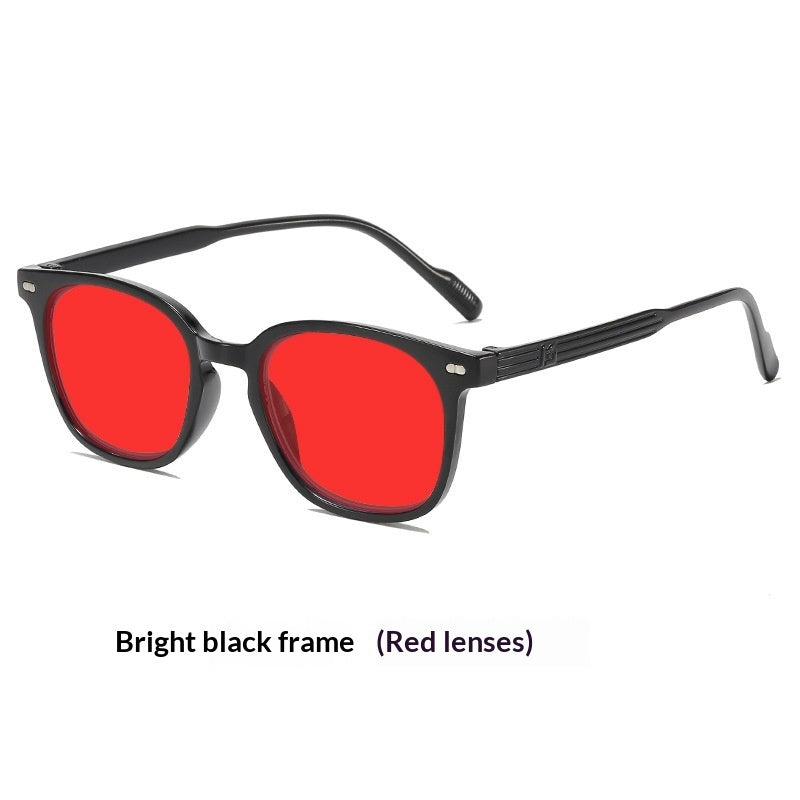 Retro-style Night Vision Blue Light Blocking Glasses, Unisex, Full-rimmed.