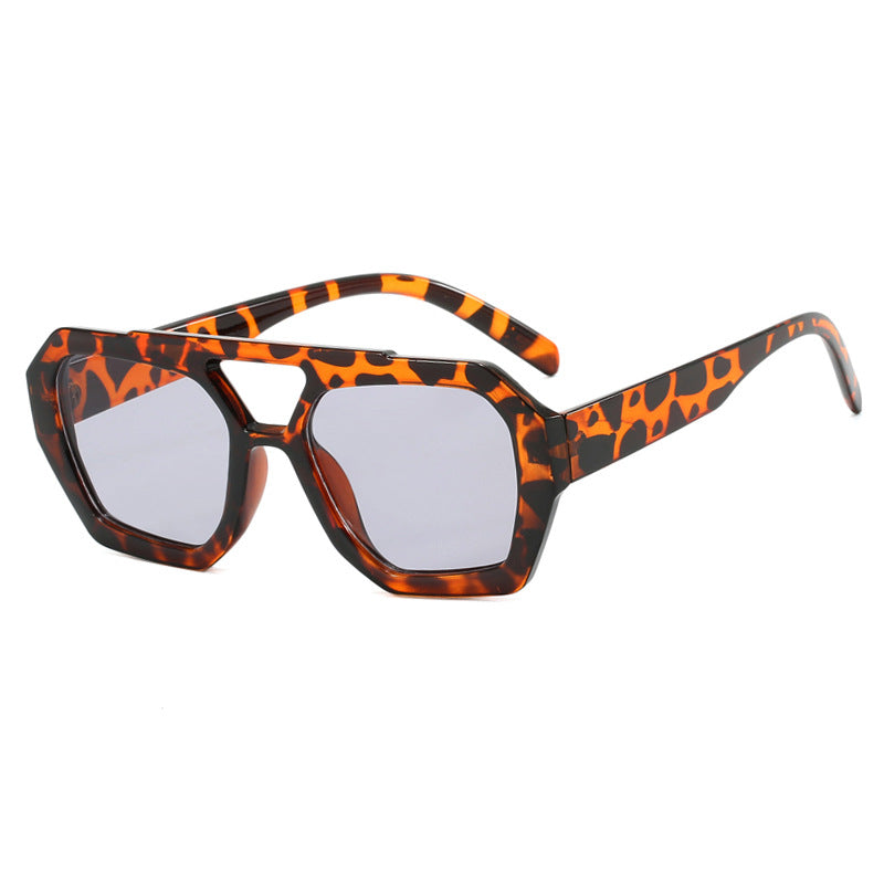 Leopard Print Oversized Sunglasses - Beach & Vacation