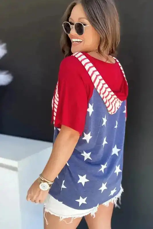Stars and Stripes Hooded T-Shirt