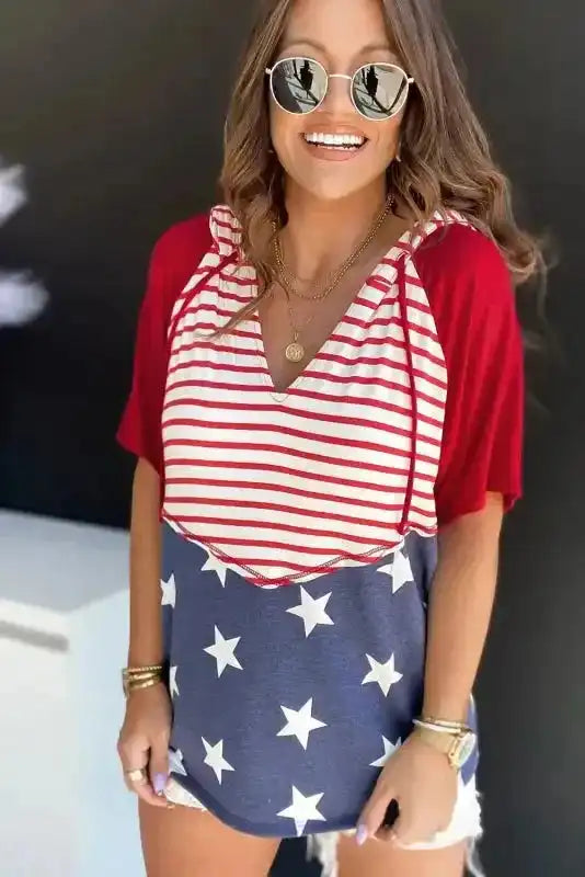Stars and Stripes Hooded T-Shirt